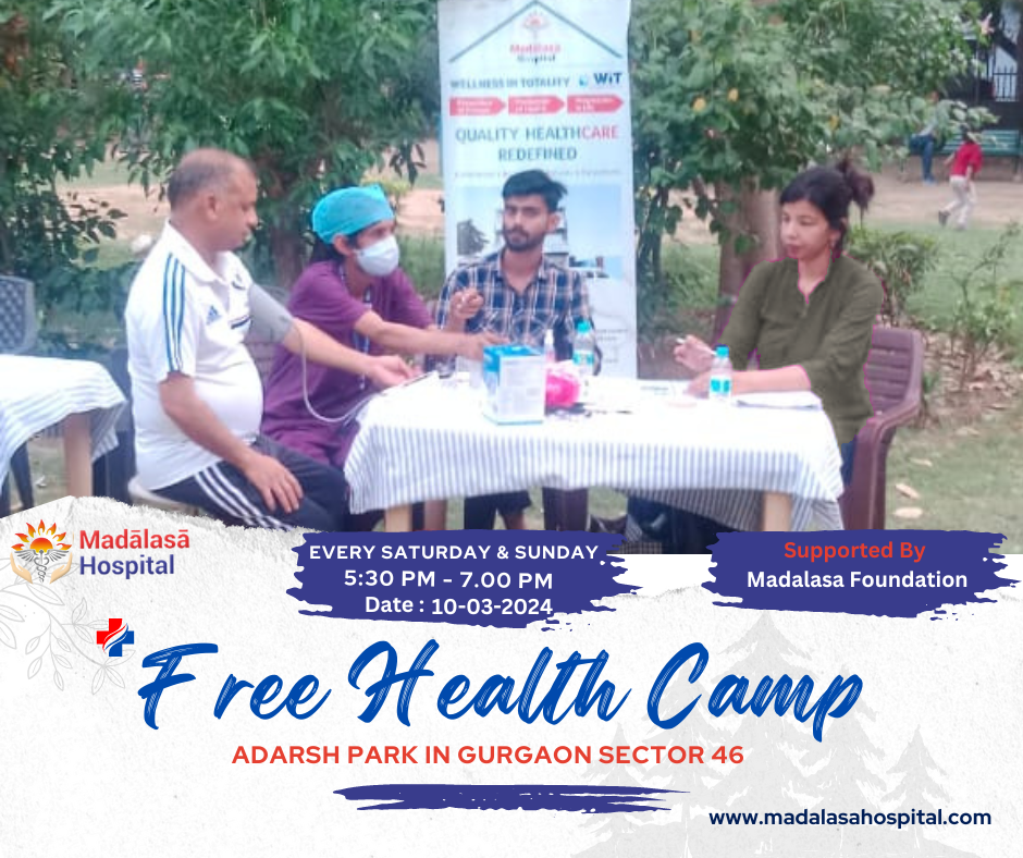 10 march 2024 free health camp by madalasa hospital