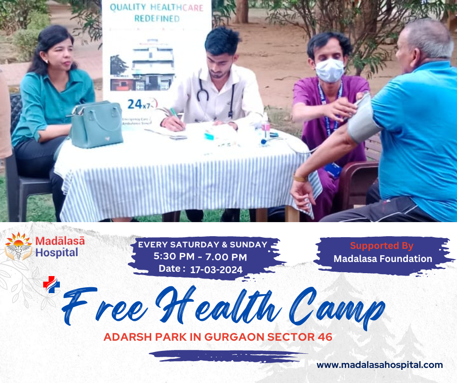 17 march 2024 free health camp by madalasa hospital