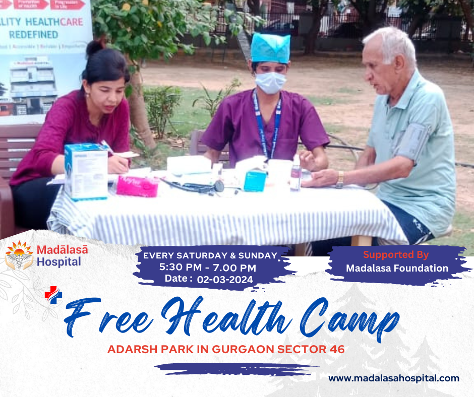 30 march 2024 free health camp by madalasa hospital