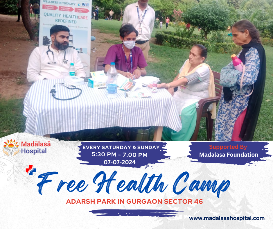 Free Health Camp By Madalasa Hospital In Sector 46