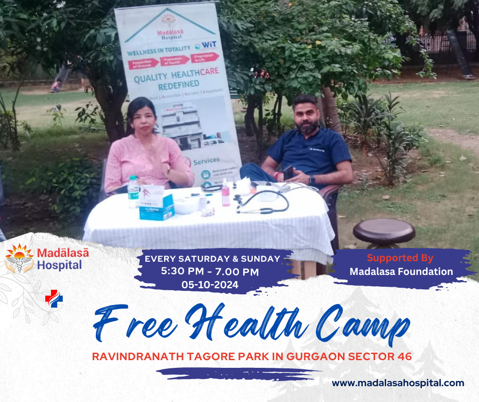 Madalasa Hospital Free Health Camp at Ravindranath Tagore Park, Gurgaon, Sector 46 – (5th October 2024)